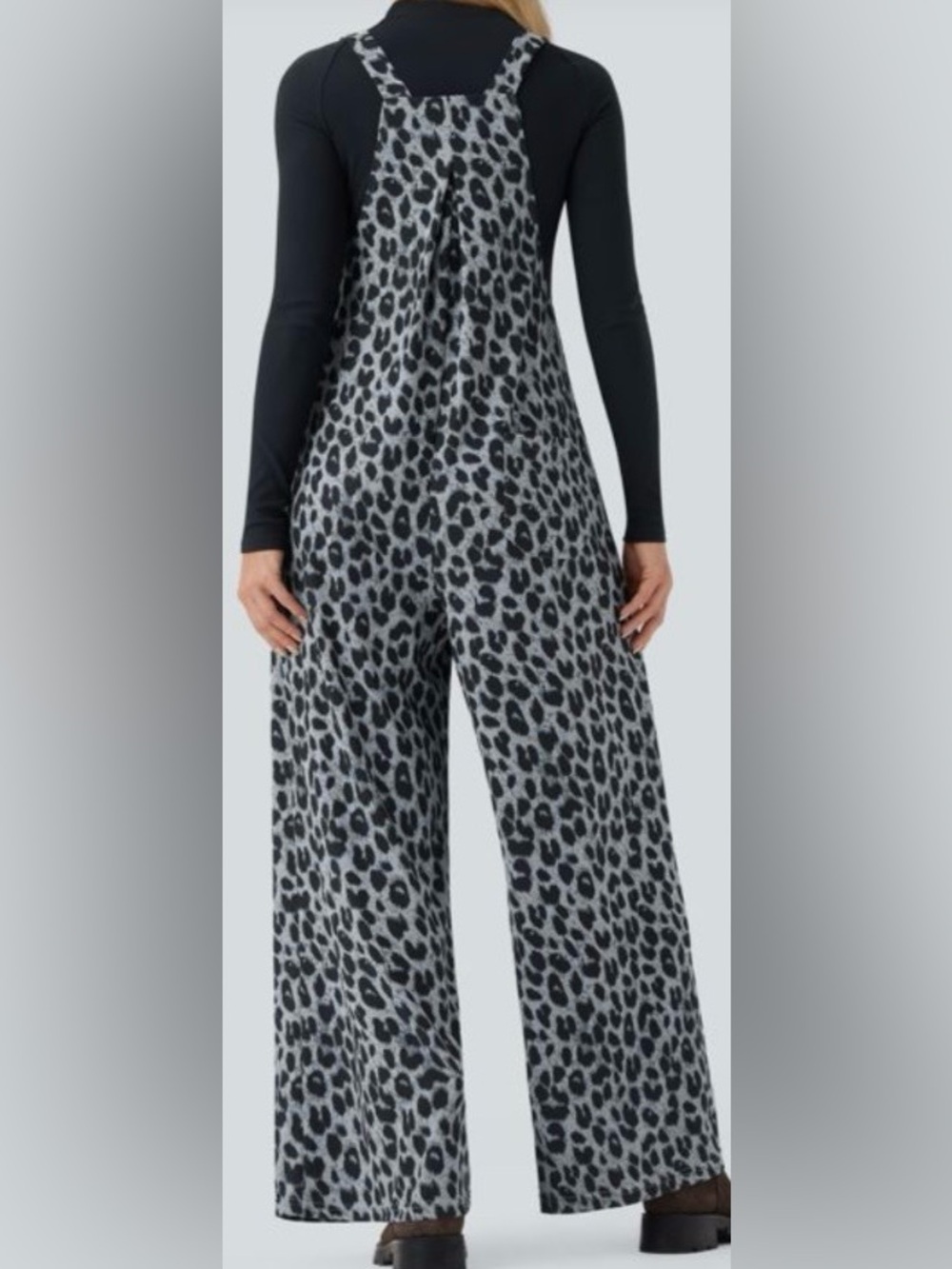 XLARGE . HALARA PANTHER WAFFLE WIDE LEG OVERALLS - Picture 2 of 9